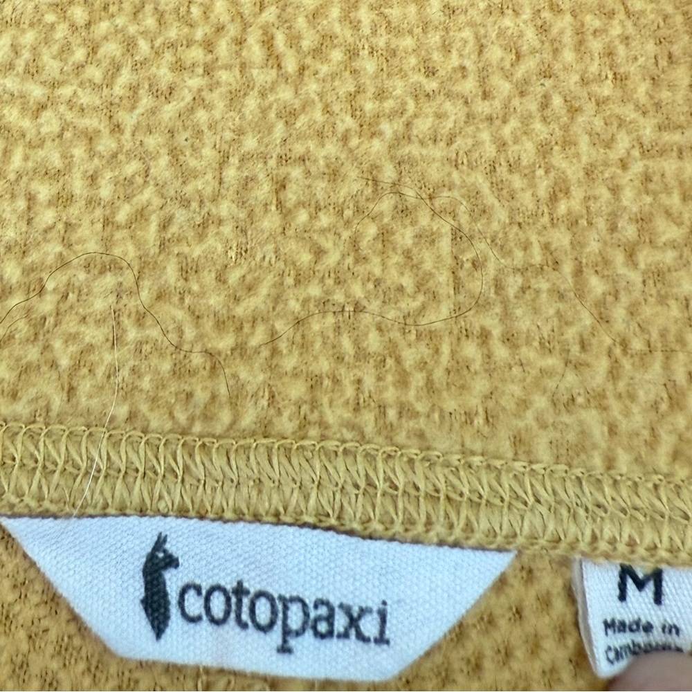 RARE cotopaxi abrazo fleece half zip jacket medium blue yellow color block ski - Picture 4 of 5